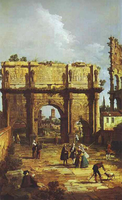 Bernardo Bellotto,L'arc de Constantin (1742)